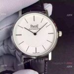 1 1 Best Replica Piaget Altiplano White Dial Black Leather Strap Watch Swiss 9015